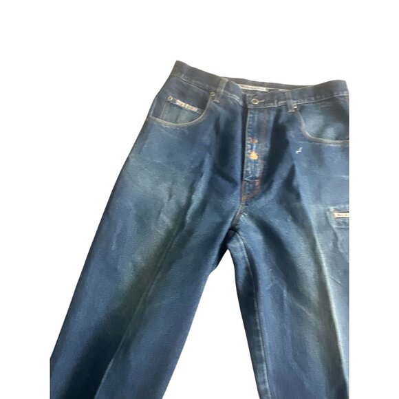 HEAVEN & HELL Vintage Men's 761 Wide Leg Medium Wash Jeans Size 36 - Picture 3 of 13